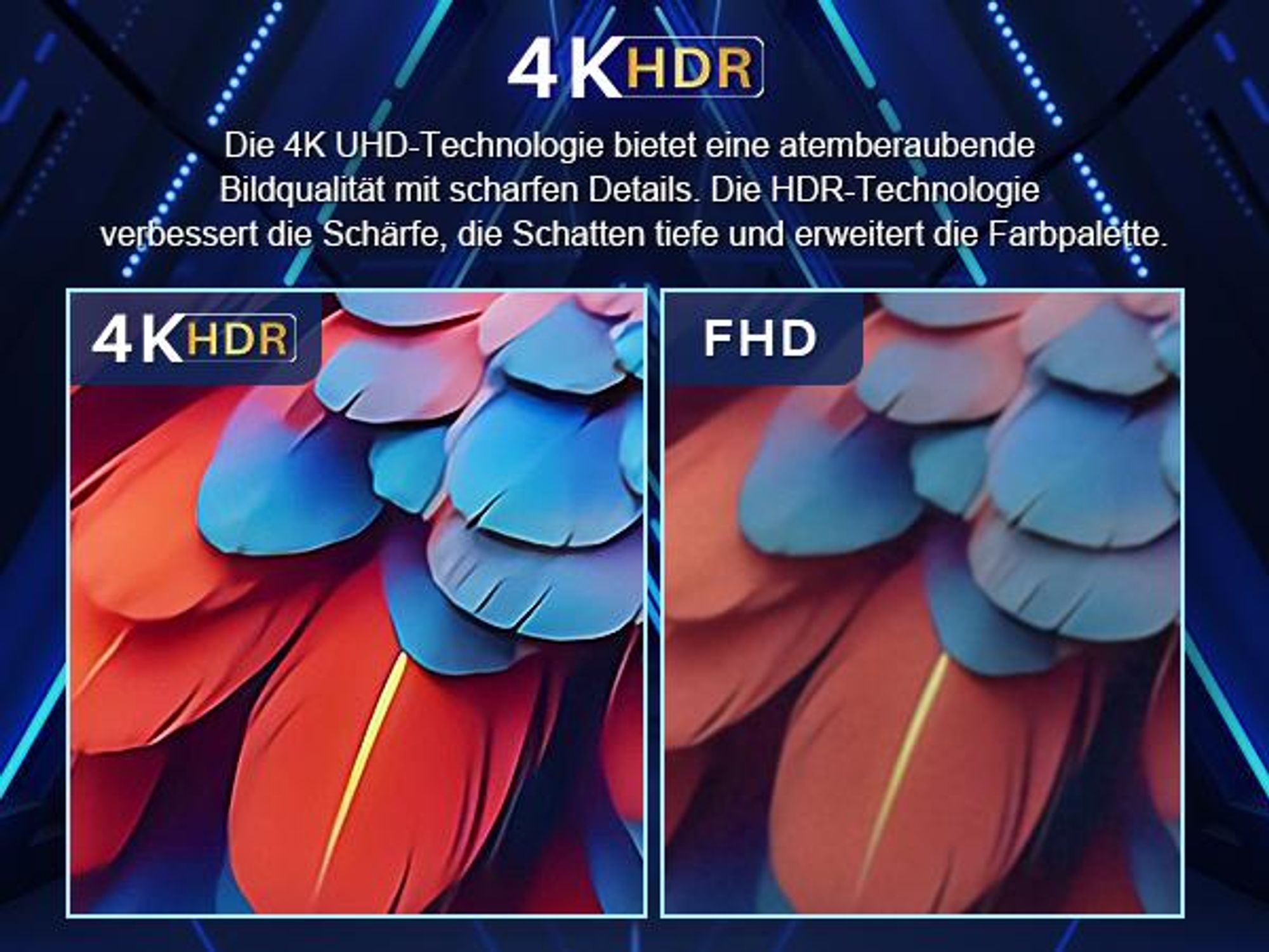 TuTu Android Smart TV - QLED 4K Ultra HD - 55 Zoll/140 cm - Sprachsteuerung & Streaming-Apps - HDMI x3, USB x2, CI+ - Tripple Tuner DVB-T/T2/S/S2/C - Randlos Design - Montiert in Eindhoven, Niederlande - TUQ55UN1