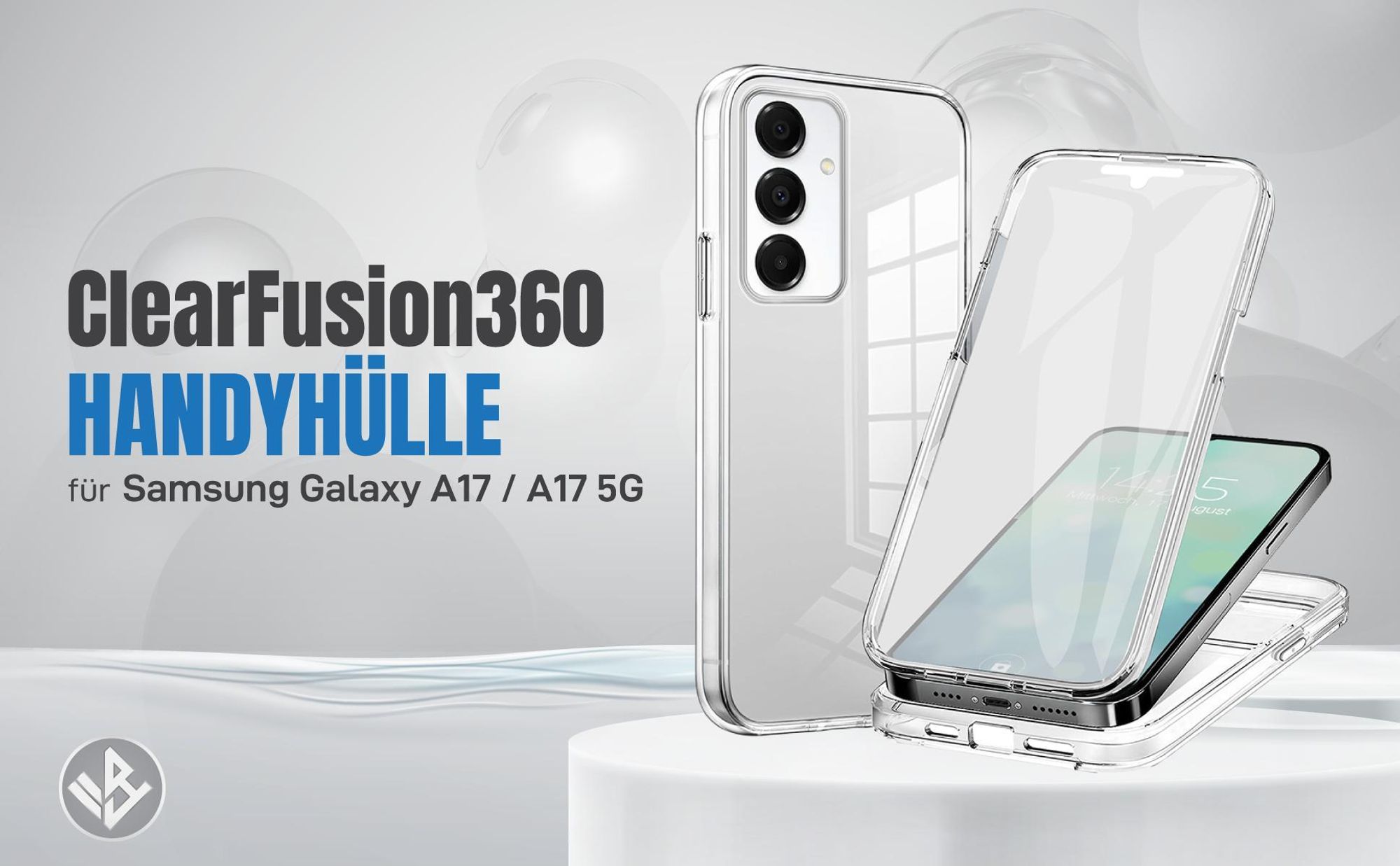 Transparente 360 Grad Hülle für Samsung Galaxy A17 / A17 5G mit Kameraschutz