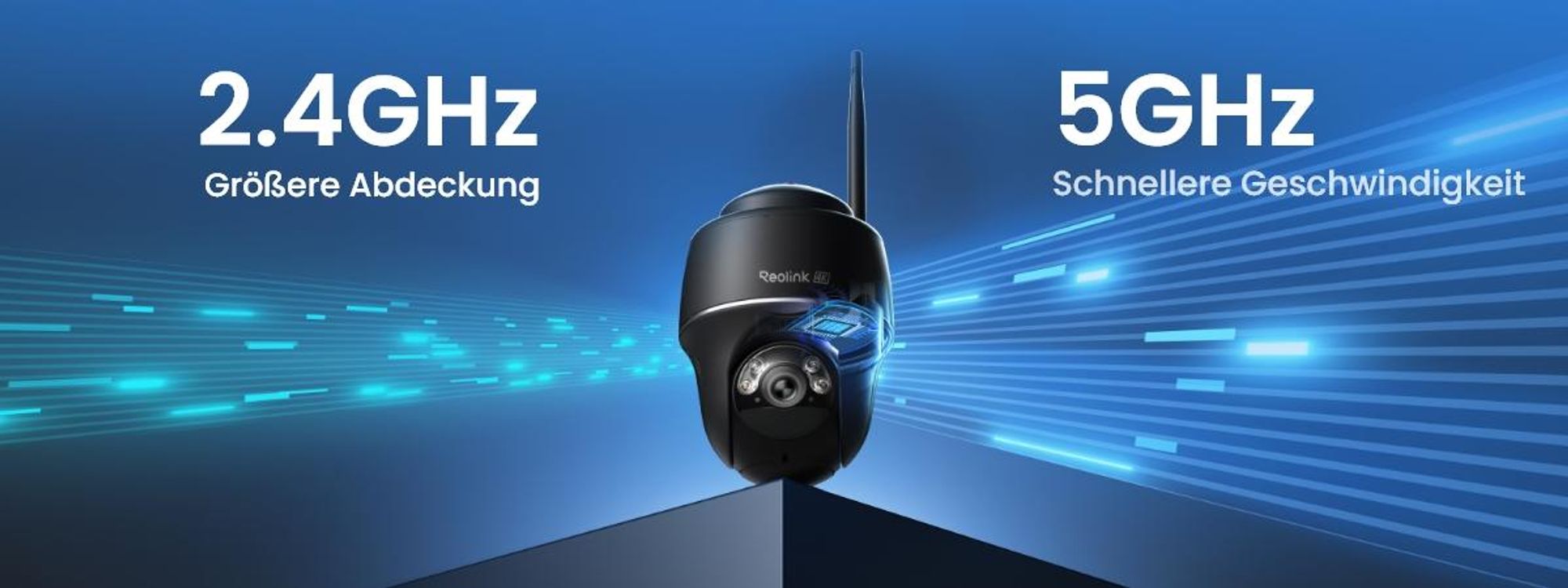 Reolink Argus PT Ultra+Solarpanel mit Home Hub, 4K 8MP Akku Überwachungskamera Set, 5/2,4 GHz, 360° Schwenkbar, mit 64GB SD-Karte, Schwarz