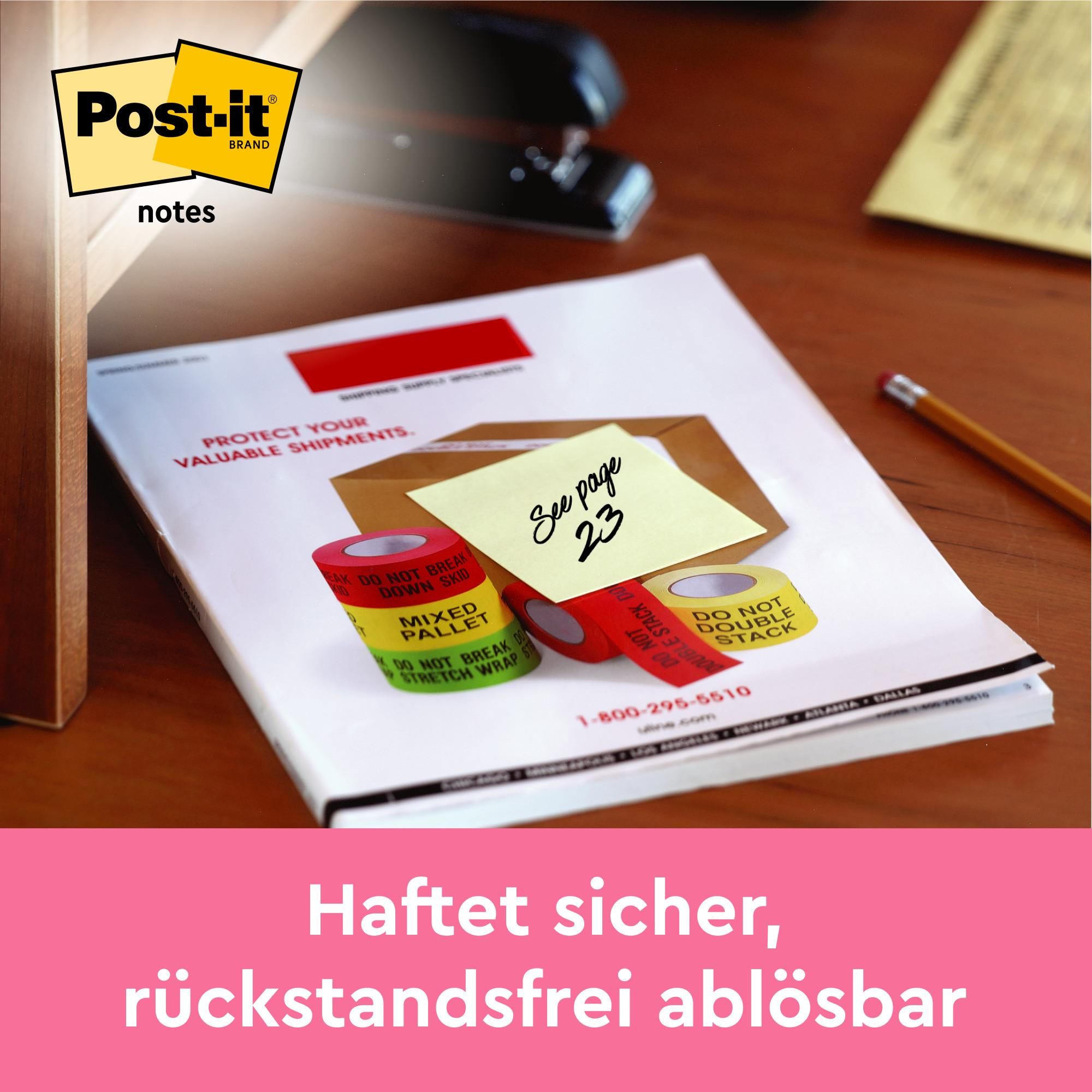 Post-it® Notes Haftnotizen selbstklebend, 12 Blöcke