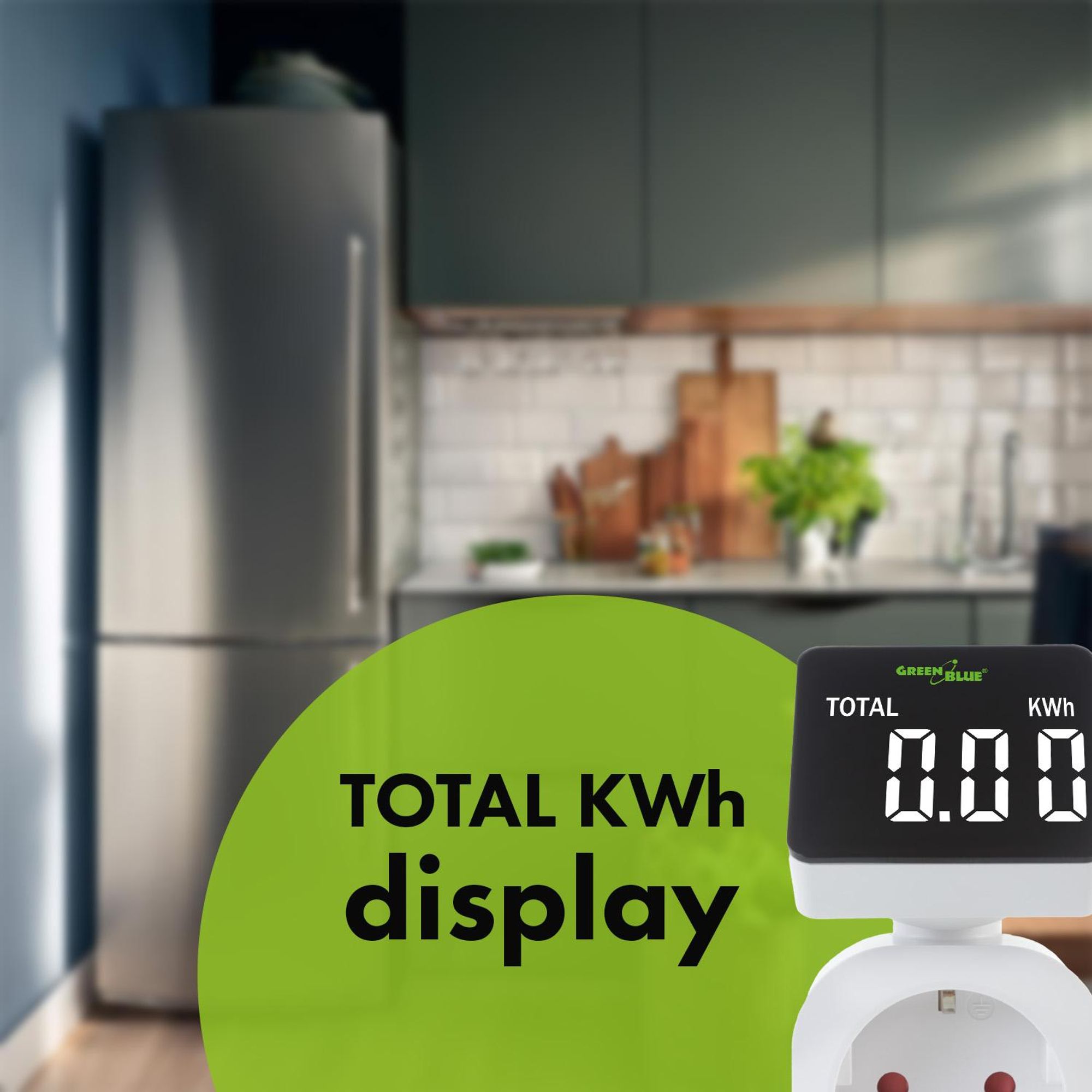 GreenBlue Energiezähler, Wattzähler, 16A, max. 3680W, Unterspeicher, GB620 F