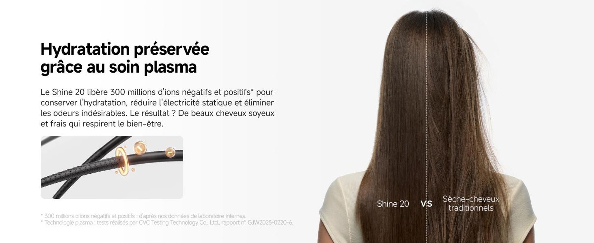 MOVA SHINE 20 Sèche-cheveux Argenté – Contrôle intelligent de la température, séchage rapide et soin capillaire multi-styles