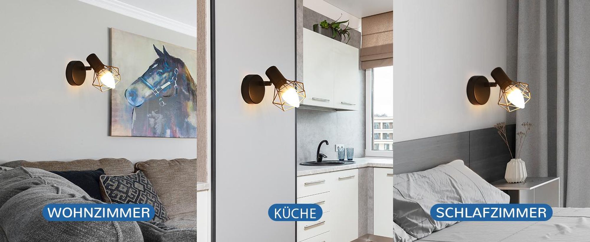 ZMH stropné reflektory čierne 1 plameň nástenné reflektory nástenné reflektory E14 Vintage nastaviteľné 350° Retor kovové tienidlo uhlové pre obývaciu izbu chodbu spálňu
