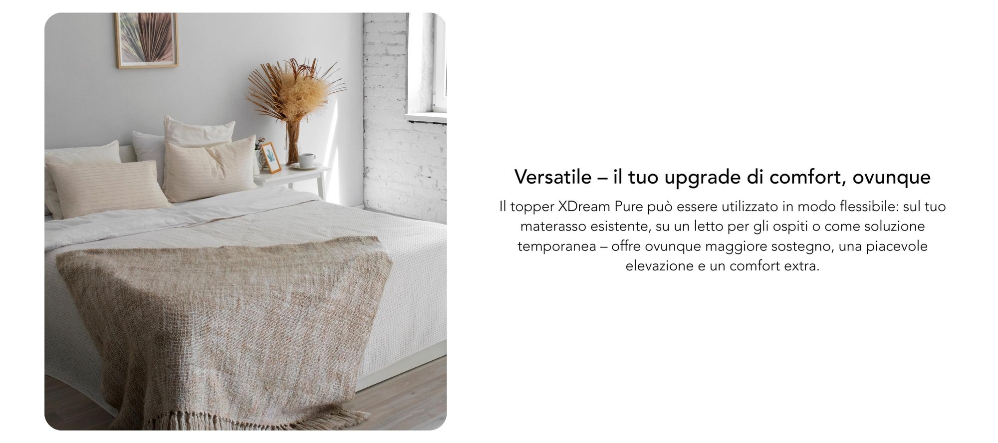 Topper ergonomico in schiuma fredda | 80 x 200 | per tutti i materassi | Topper per materasso XDREAM Pure