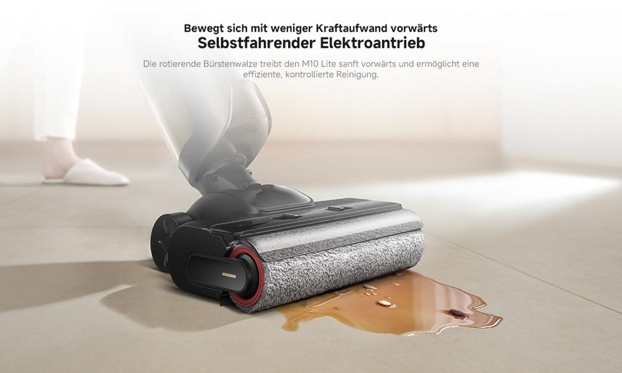 MOVA M10 Lite Nass- und Trockensauger, 20.000 Pa Akku-Waschsauger, 60°C Selbstreinigung, 180° flach, 30 Min.