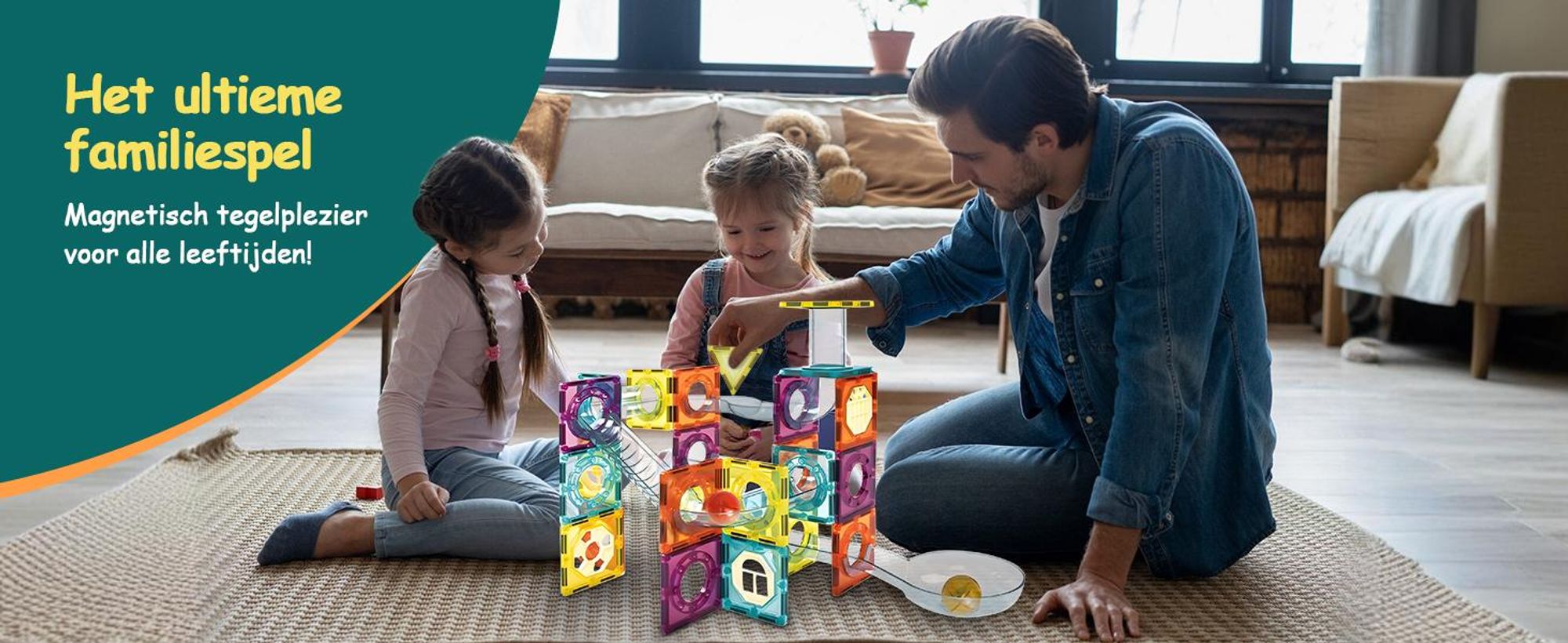 Olvy Magnetische Bouwstenen, 100 stuks – Magnetische knikkerbaan en constructiespeelgoed voor kinderen, geschikt voor STEM- en Montessori-methoden, compatibel met Magna en Connetix