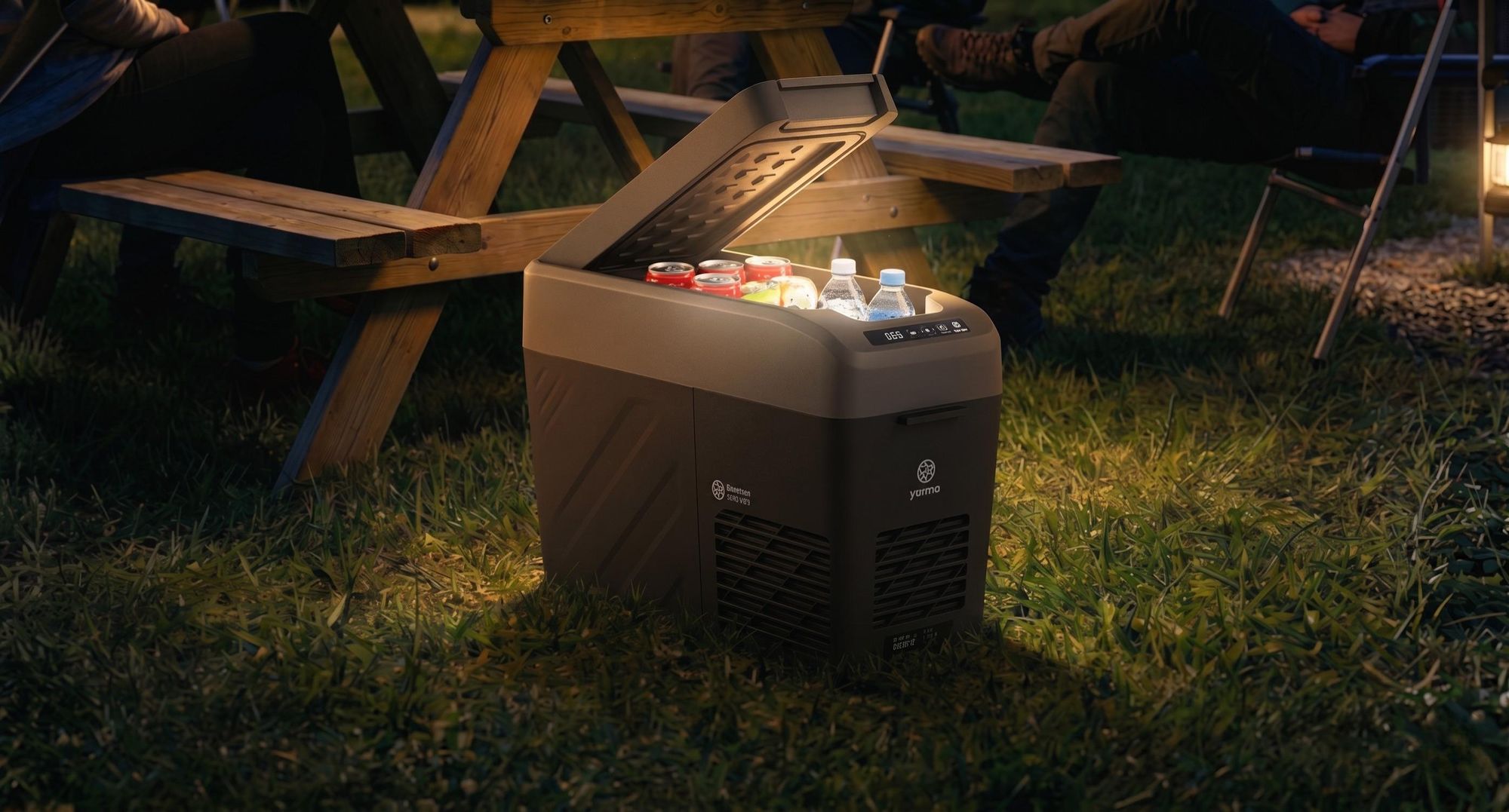 Peme Quest 14 Kompressor-Kühlbox 15L Elektrischer Autokühlschrank 12V 230V Mini Kühlbox & Gefrierbox Auto bis -20°C Reisekühlschrank für Camping, LKW