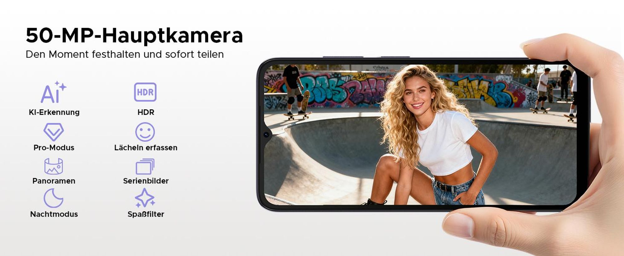 DOOGEE Note56 Plus Smartphone Handy, Android 16, 6,56" 90Hz, 6150mAh Akku, 48GB+256GB, 4G, 50MP, NFC, Fingerabdruck, Gesichtserkennung, ohne Vertrag