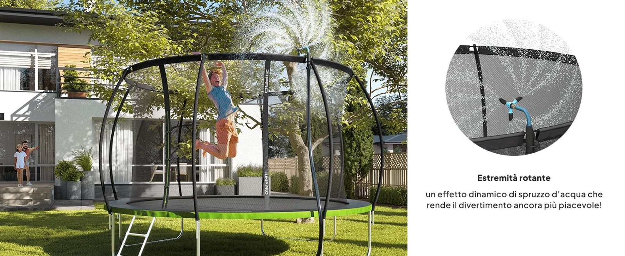 Set di irrigatori Zipro 2 in 1 per tappeti elastici