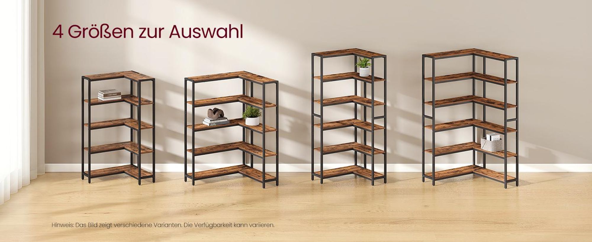 VASAGLE Bücherregal mit 6 Ebenen, Eckregal, Aufbewahrungsregal, 24 x 102 x 175,2 cm, modern, für Wohnzimmer, Schlafzimmer, Büro