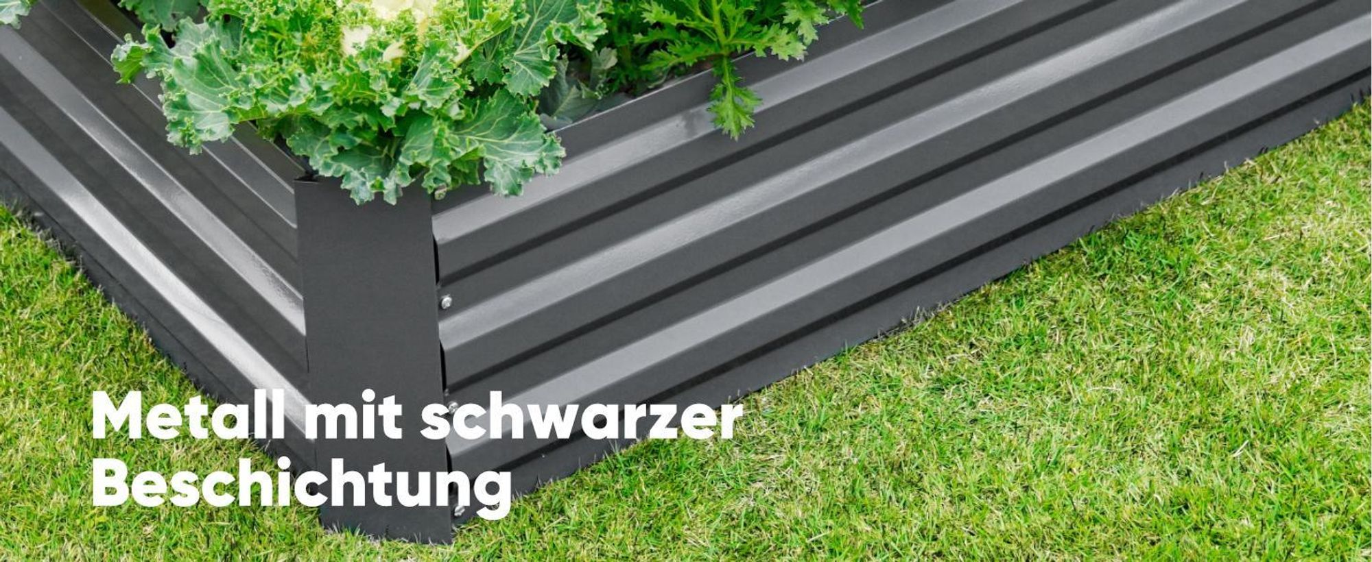 Quictent Hochbeet Metall 120 x 90 x 56cm, Kräuterbeet ohne Boden für Garten, Gemüsebeet Pflanzkasten Frühbeet mit Tomatenkäfigen, Grau