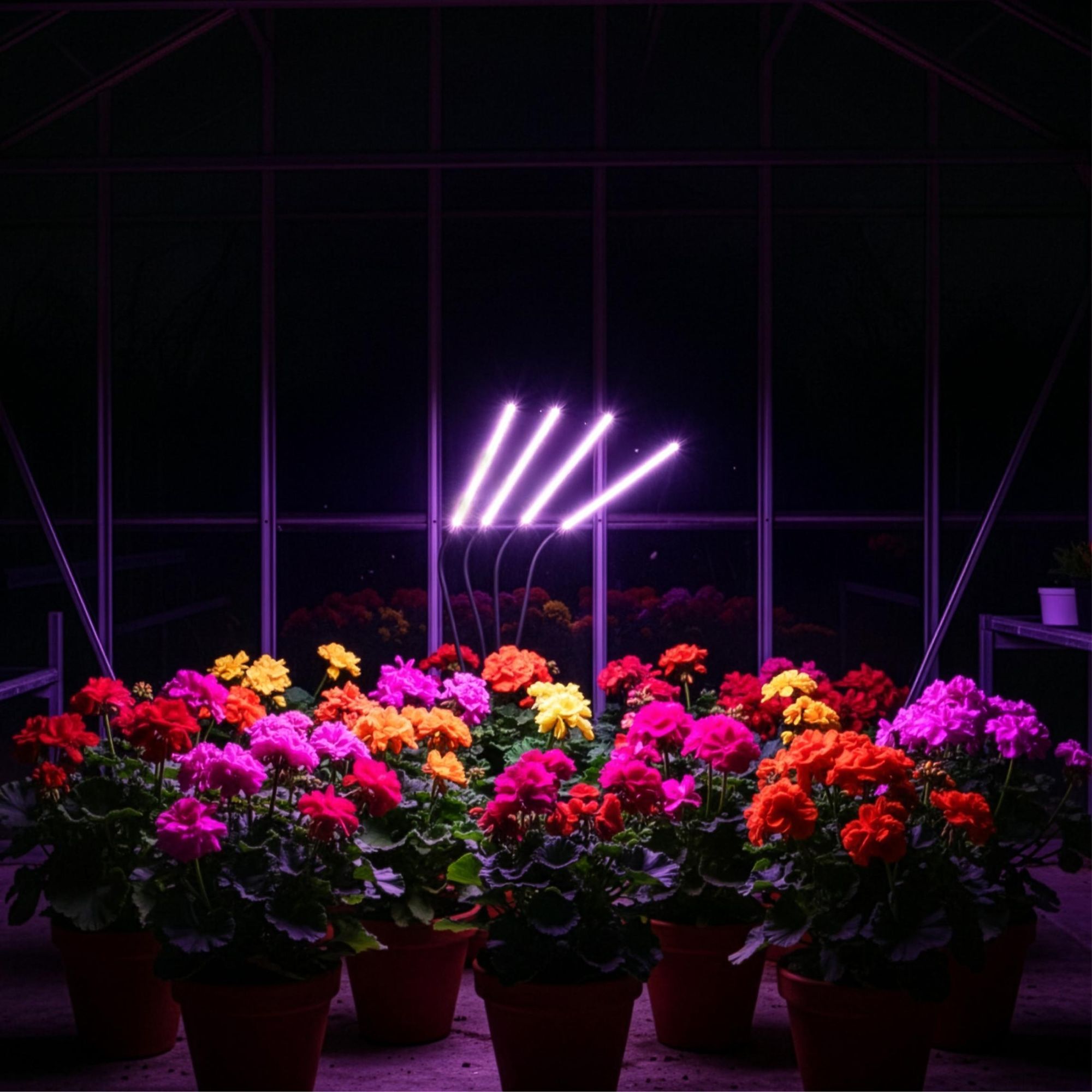 LED Pflanzenlampe 90W Vollspektrum mit 4 Köpfen, Wachstumslampe mit Timer & Clip, 80 LEDs dimmbar für Zimmerpflanzen & Anzucht, EVI GARDEN 4Glow