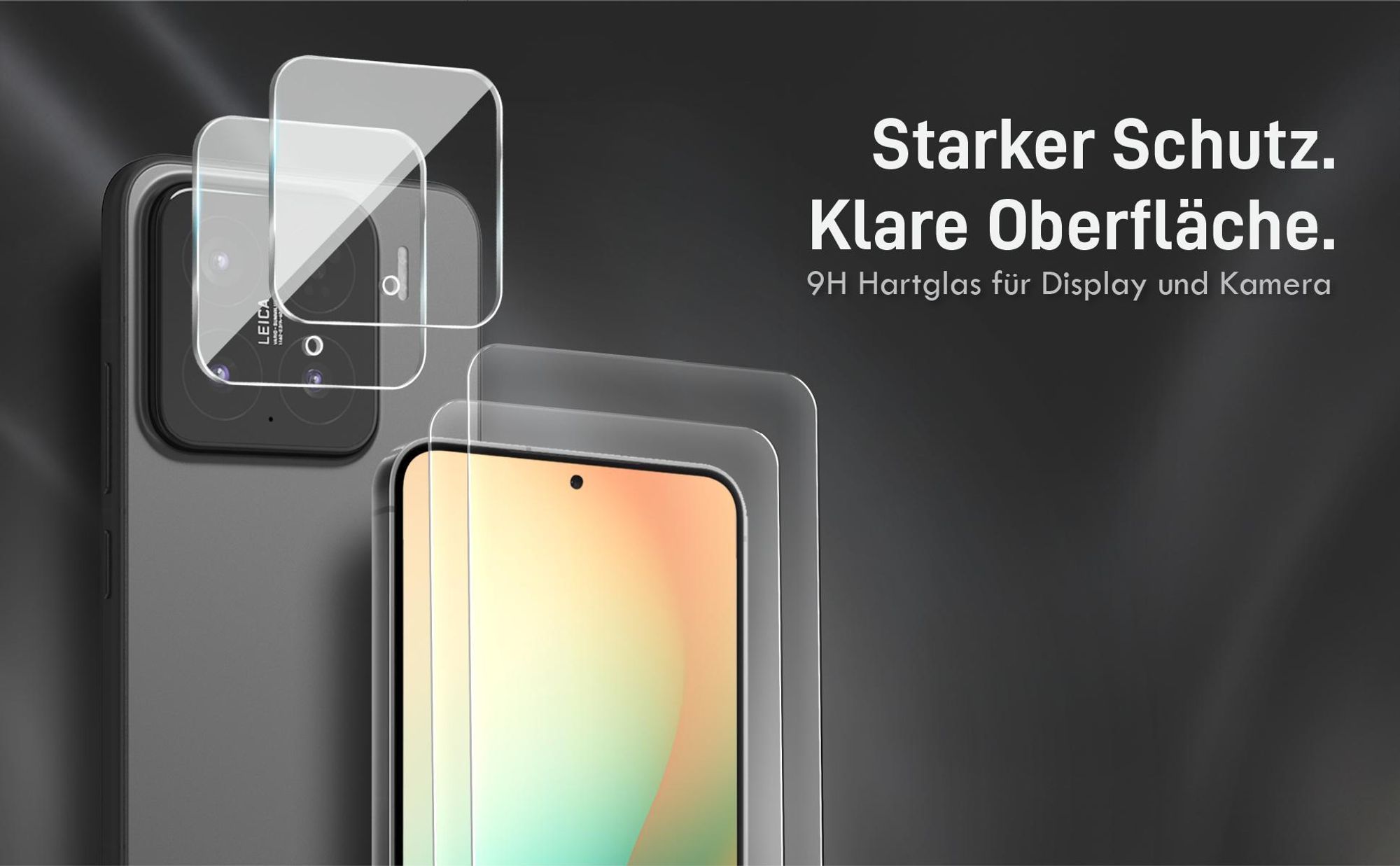 Kamera + Display Glas Set für Xiaomi 15 kompatibel mit allen gängigen Hüllen