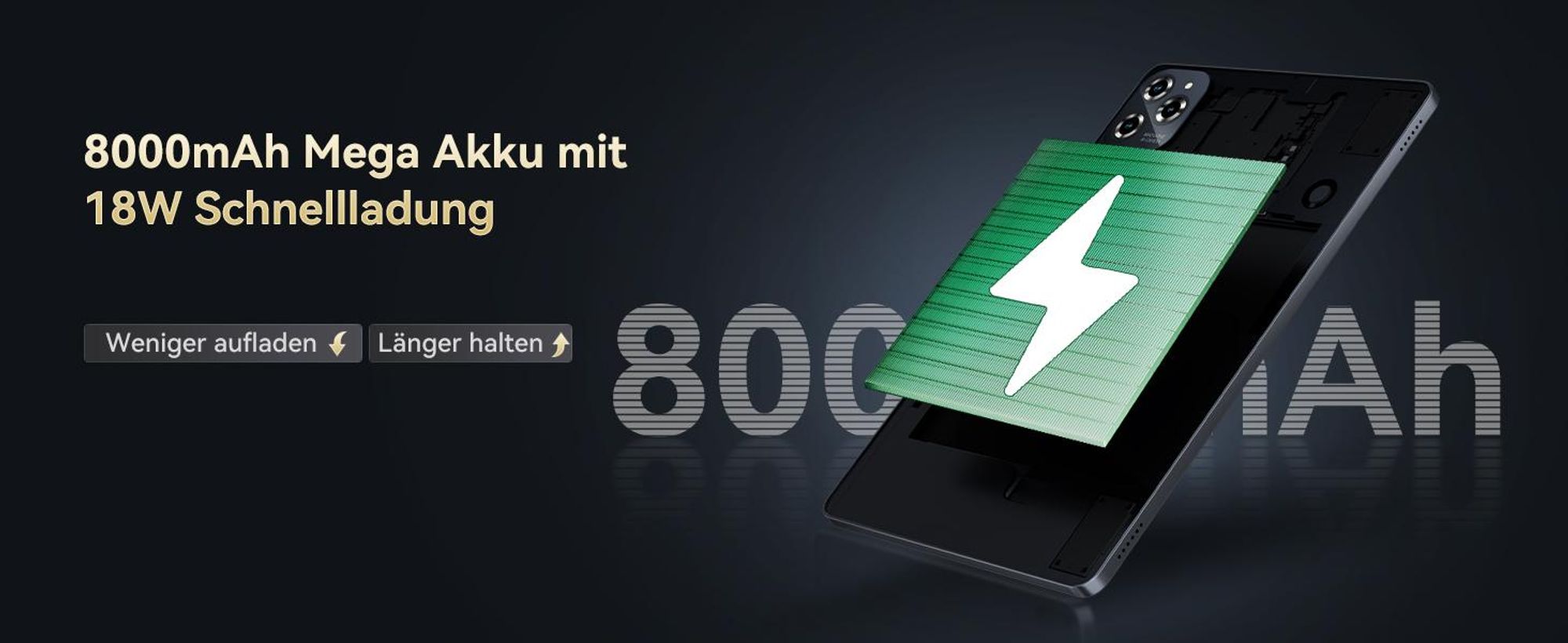 BESTTAB W90 11 Zoll Tablet Android 15, 256GB Speicherplatz, 1920x1200 Pixel, Android 15,  24(8+16) GB RAM, 5G WiFi, Bluetooth, 8000 mAh Akku,