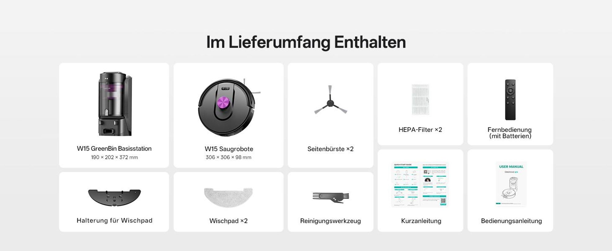 Vactidy Saugroboter W15 3-in-1 Nass Trocken Roboterstaubsauger mit Absaugstation, 10000Pa, 180 min, 4L Riesenbehälter