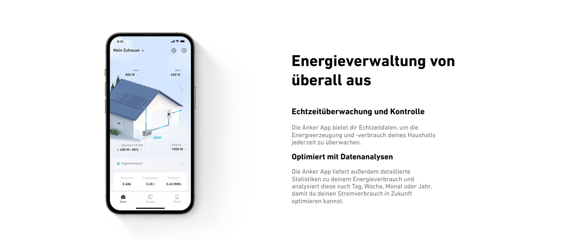Anker SOLIX Solarbank 2 E1600 AC Speicher für Balkonkraftwerk 1600Wh Solarstromspeicher