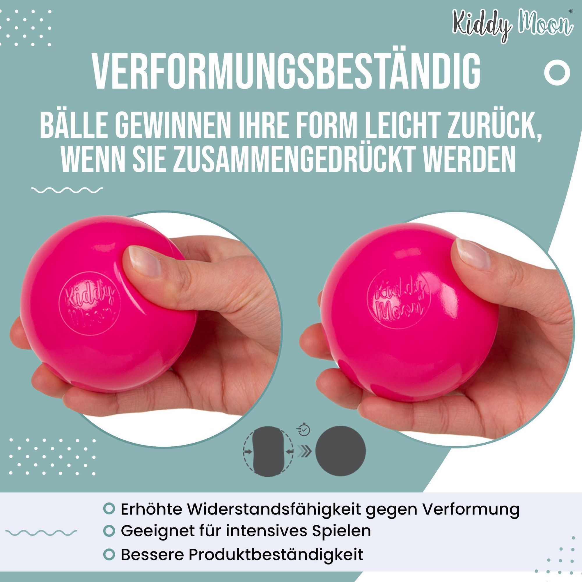 KiddyMoon Velvet Spielplatz Aus Schaumstoff Mit 100 Bälle 7cm Hindernisläufen Rund Bällebad Mit Zwickel Element Für Babys Und Kinder
