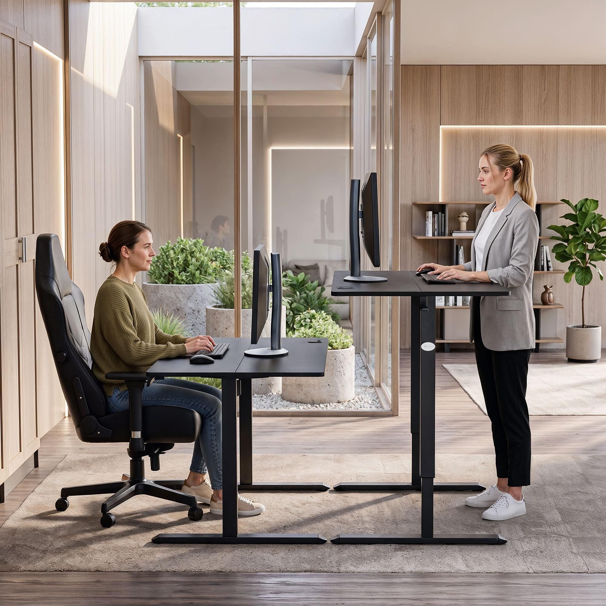 di volio höhenverstellbarer Schreibtisch LERICI - 120x60 cm, Schreibtisch höhenverstellbar elektrisch mit Memory-Funktion, ergonomischer Bürotisch