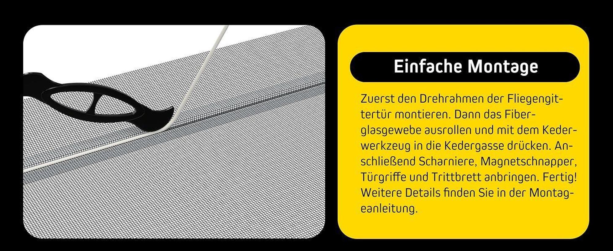 JALOUSIESCOUT Insektenschutz-Fliegengittertür ProtectLine, 100 x 210 cm, anthrazit-braun Aluminiumrahmen, selbstschließend Trittschutz kürzbar