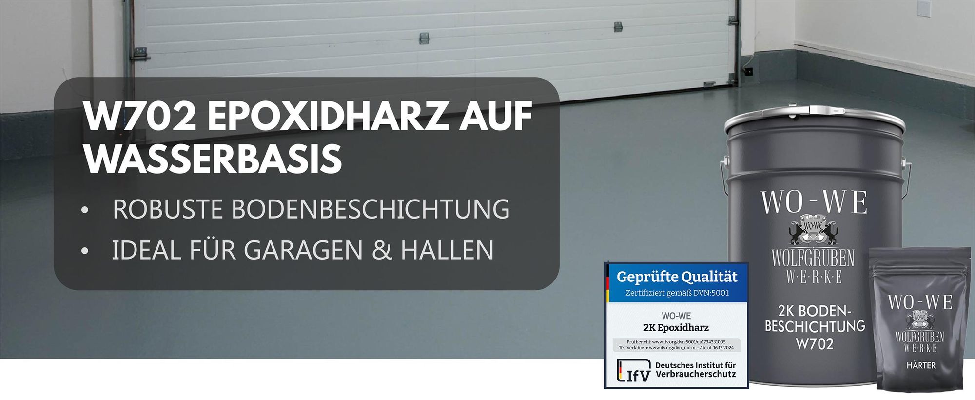 W702 Epoxidharz auf Wasserbasis – robuste Bodenbeschichtung für Garagen und Hallen