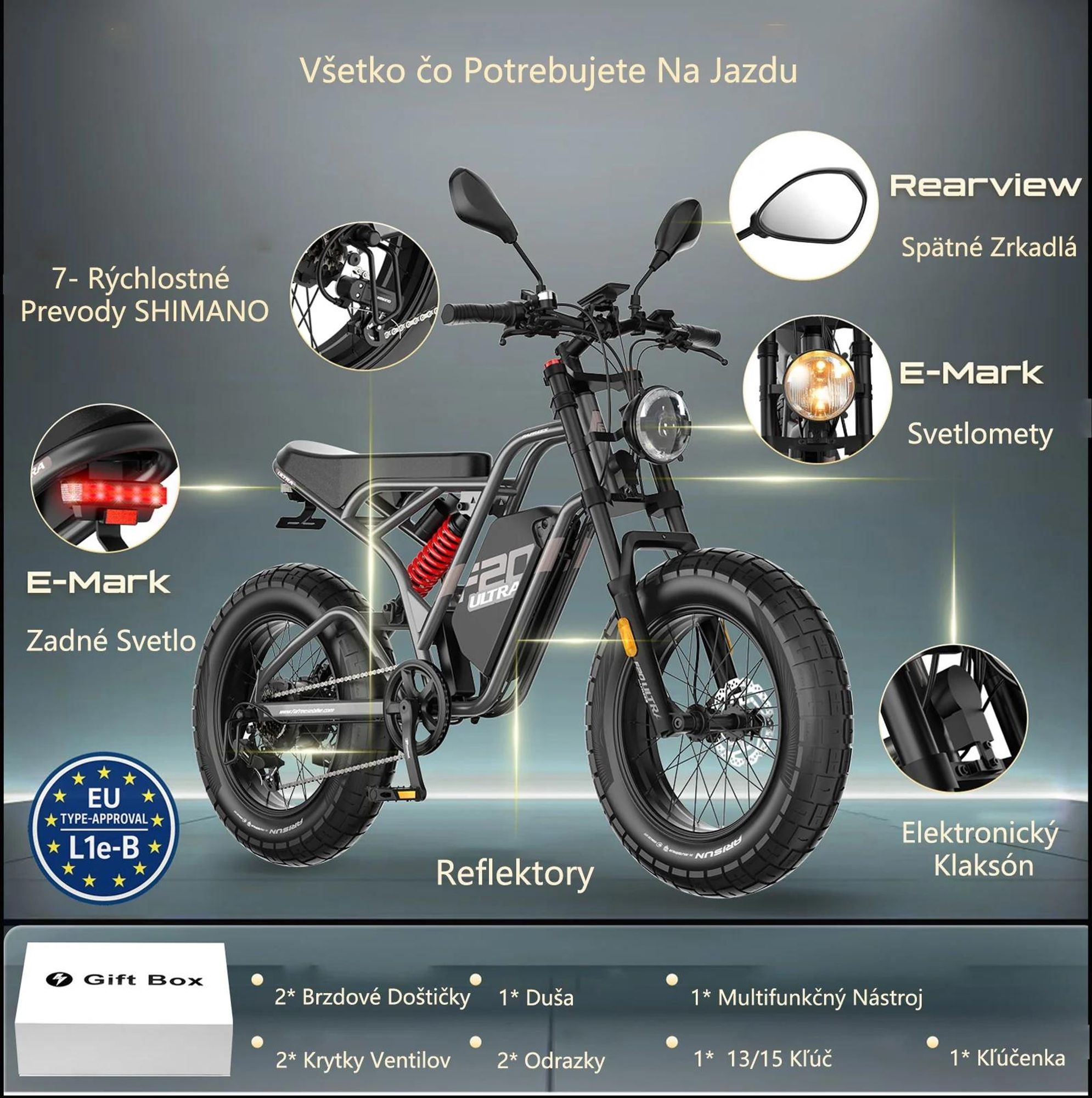 FAFREES F20 Ultra Elektrický bicykel (Typové schválenie EÚ L1e-B) - Batéria 48V25AH 20-Palcové Pneumatiky Mechanické brzdy - Zelená