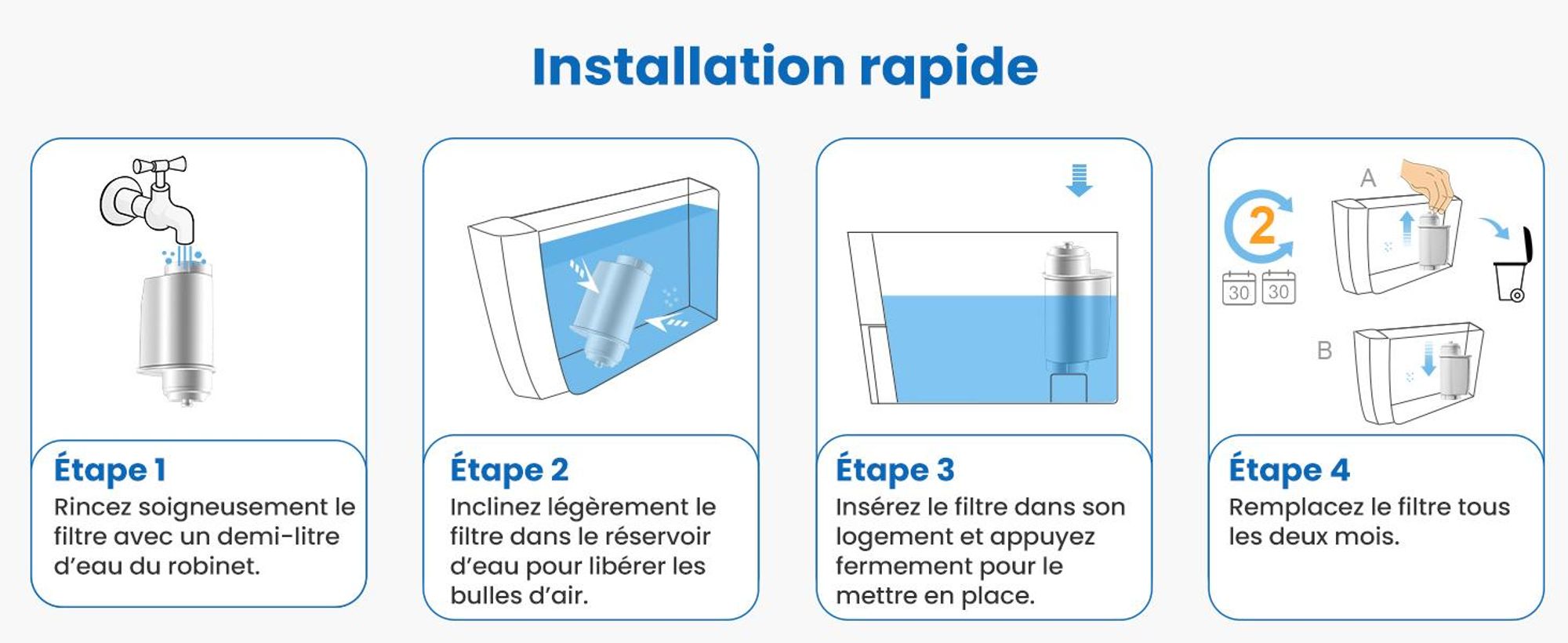 6 filtres à eau pour Siemens EQ Series, EQ5 EQ6 EQ7 EQ9, filtre à eau pour machine à café Brita Intenza 575491, Bosch Vero TZ70003/TCZ7003 Series