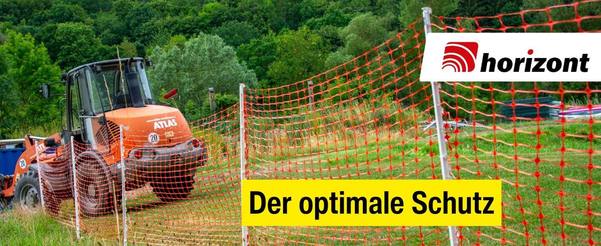 horizont Kunststoffzaun 50 m x 1 m - rot – Absperrzaun aus HDPE, flexibel für Garten, Camping und Baustellen
