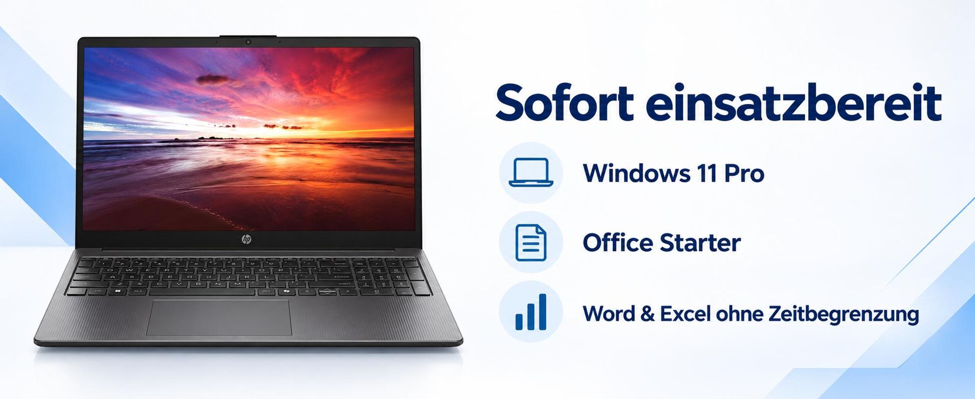 HP 15", Ryzen 5 7535U , 16GB RAM, 512GB RAM, Office Starter, Windows 11