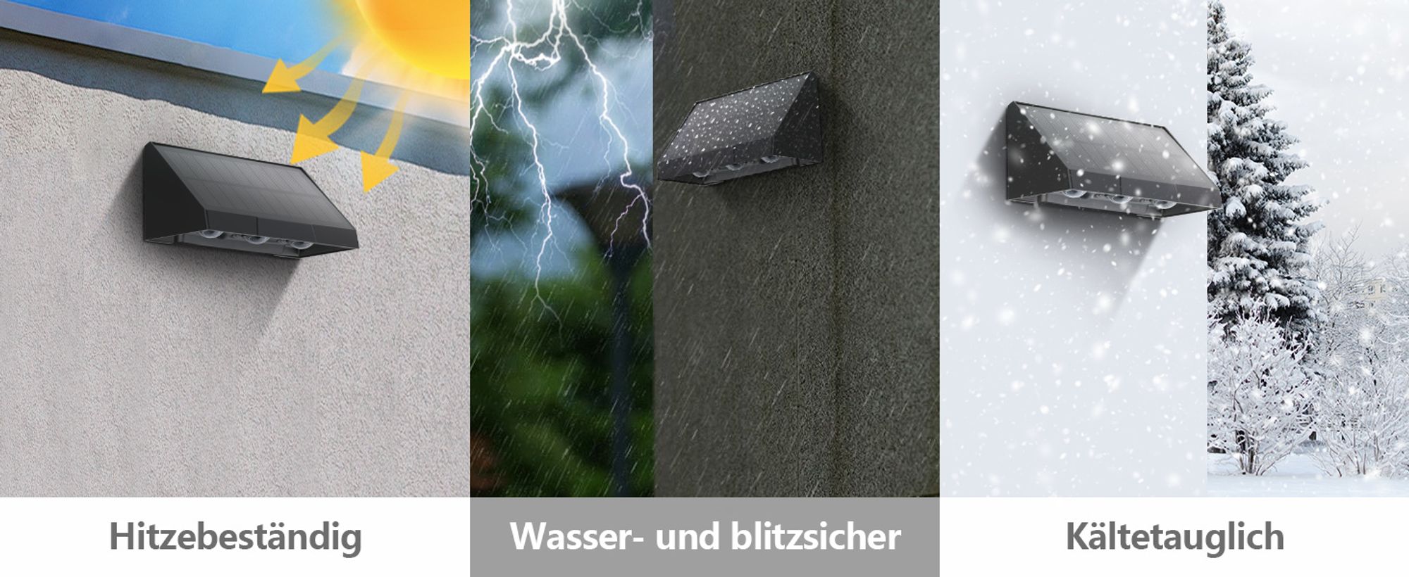 ZMH Solarlampen für Außen 2ER Solar Wandleuchte Aussen Wand LED 2 Modi Außenwandleuchten 3000K Warmweiß Solarwandleuchten Wasserdichte Solarleuchte Beleuchtung für Zaun Terrasse Balkon Garten