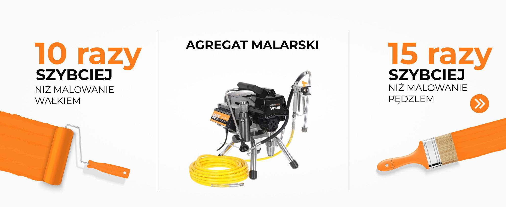Agregat malarski 2,8L Pistolet hydrodynamiczny 2200W WT28 WABROTECH