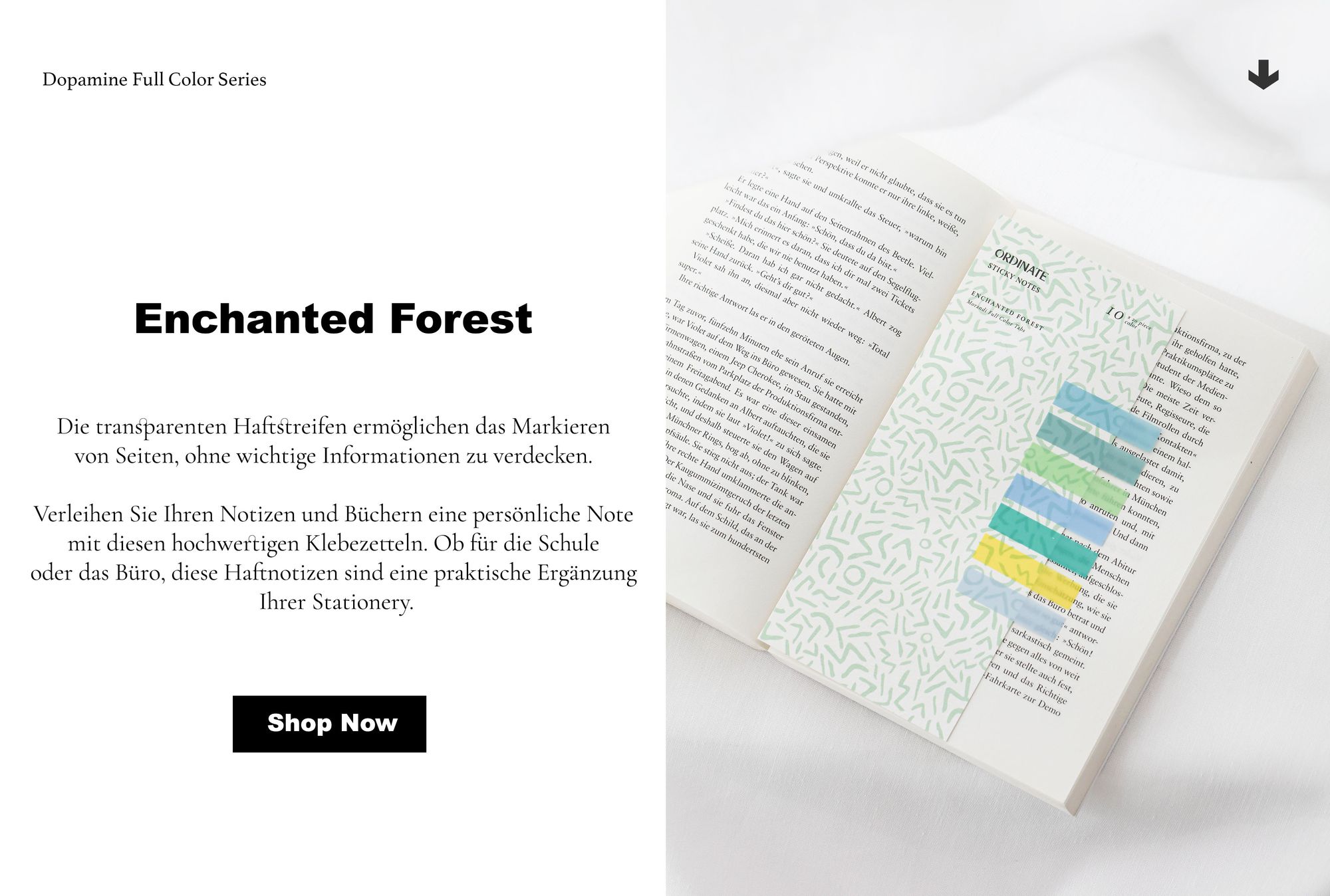Ordinate-Enchanted Forest Haftstreifen | Transparente Haftnotizen | sticky notes | Index Tabs klebezettel | Beschreibbare Haftmarker pastell