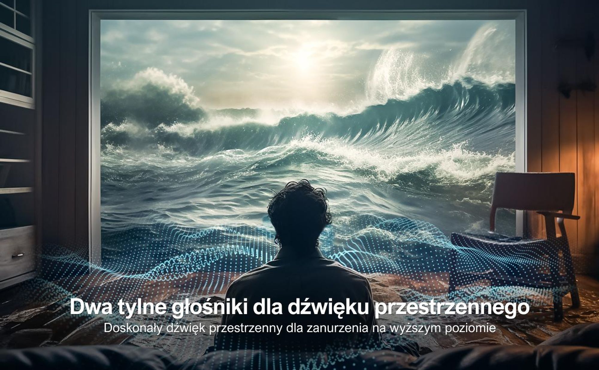 ULTIMEA 5.1 Surround Soundbar 320W, Virtual Surround System, Soundbar z subwooferem i tylnymi głośnikami, Regulacja dźwięku przestrzennego i basów Kino domowe