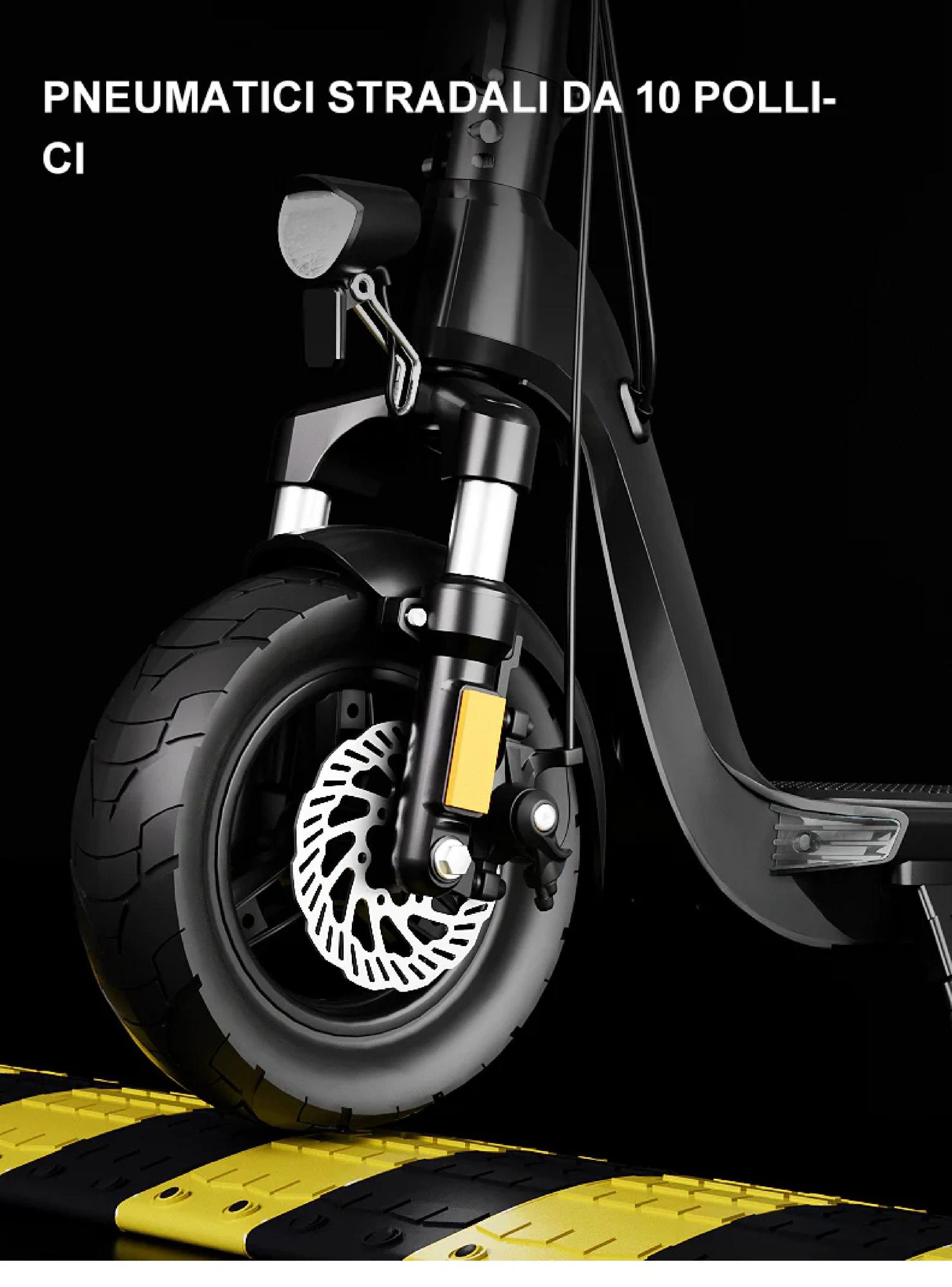 JOYOR C10E Pieghevole  ABE Monopattino Elettrico - 48V10.4AH Batteria Pneumatici da 10 Pollici - Nero