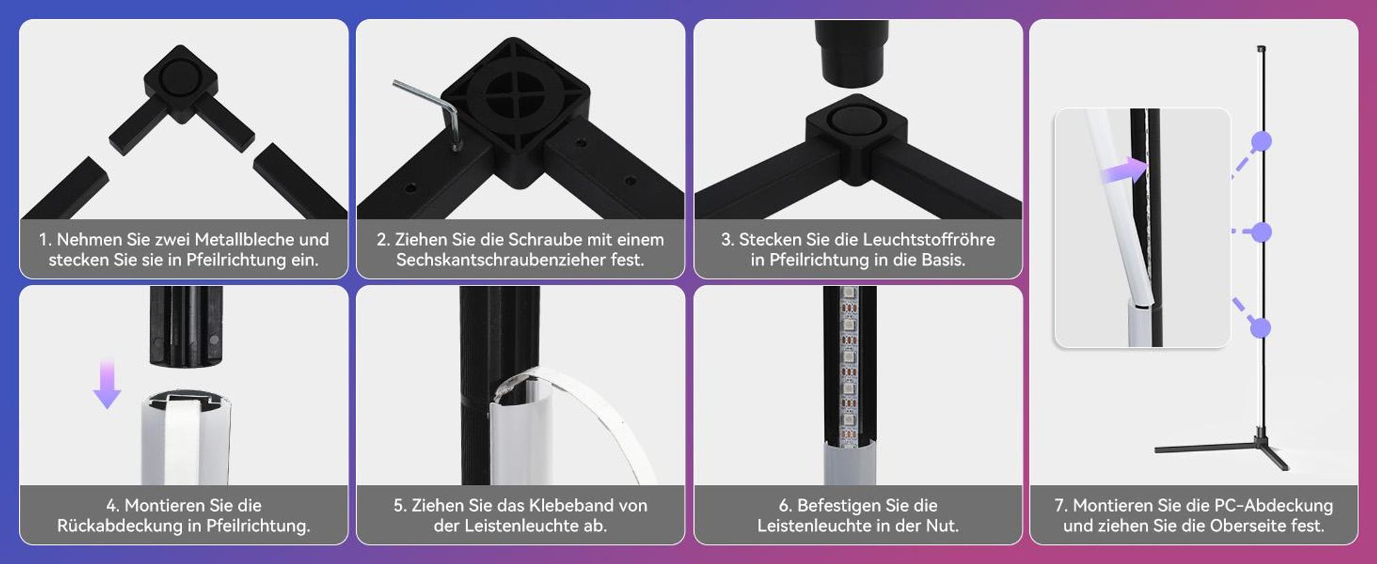 Puluomis LED Stehlampe Stehleuchte RGB Dimmbar mit Musik-Synchronisation, Timer, Atmosphäre Lampe Eck Standleuchte Standlampe APP/Fernbedienung/Kabel