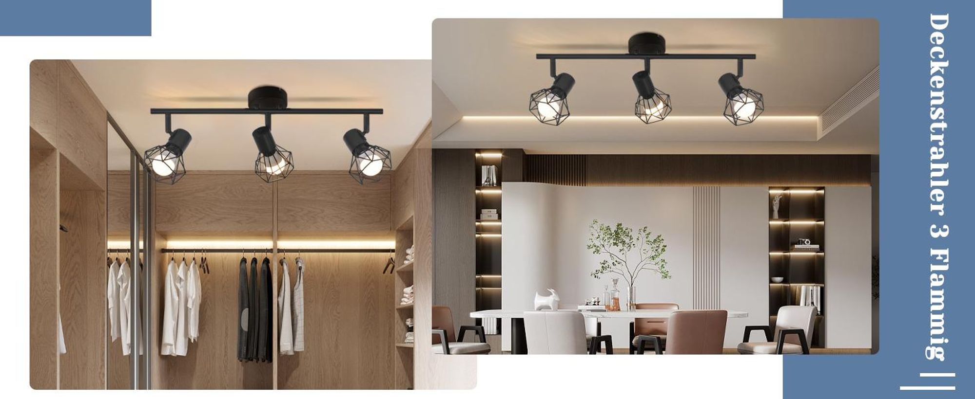 Dieser Deckenstrahler kann in jeder Szene in Ihrem Haus eingesetzt werden.