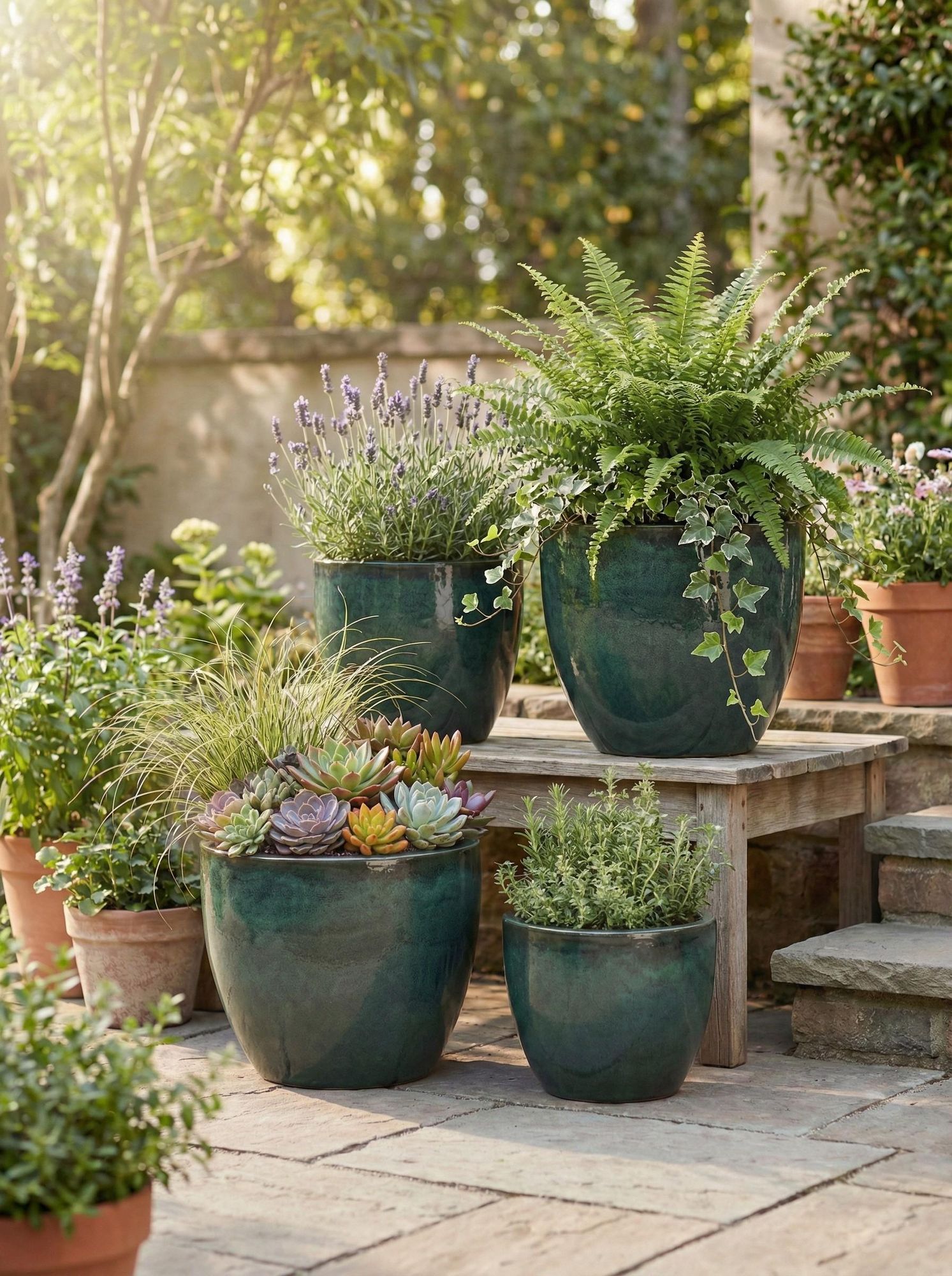 Oder mit seinen großen Brüdern zusammen als Hingucker Im Garten