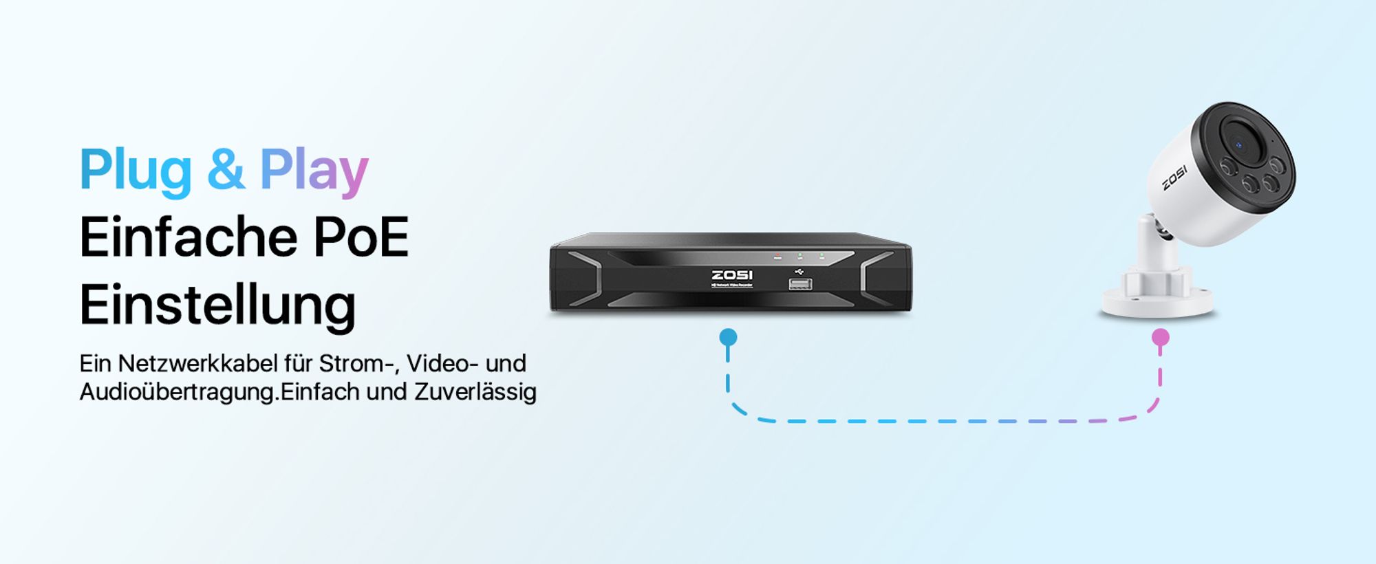 ZOSI PoE Überwachungskamera Set Aussen, 4X 4MP PoE Kamera Überwachung mit Audio, H.265+ 5MP 8CH NVR mit 2TB HDD, Personenerkennung, 100ft Nachtsicht, 24/7 Aufnahme