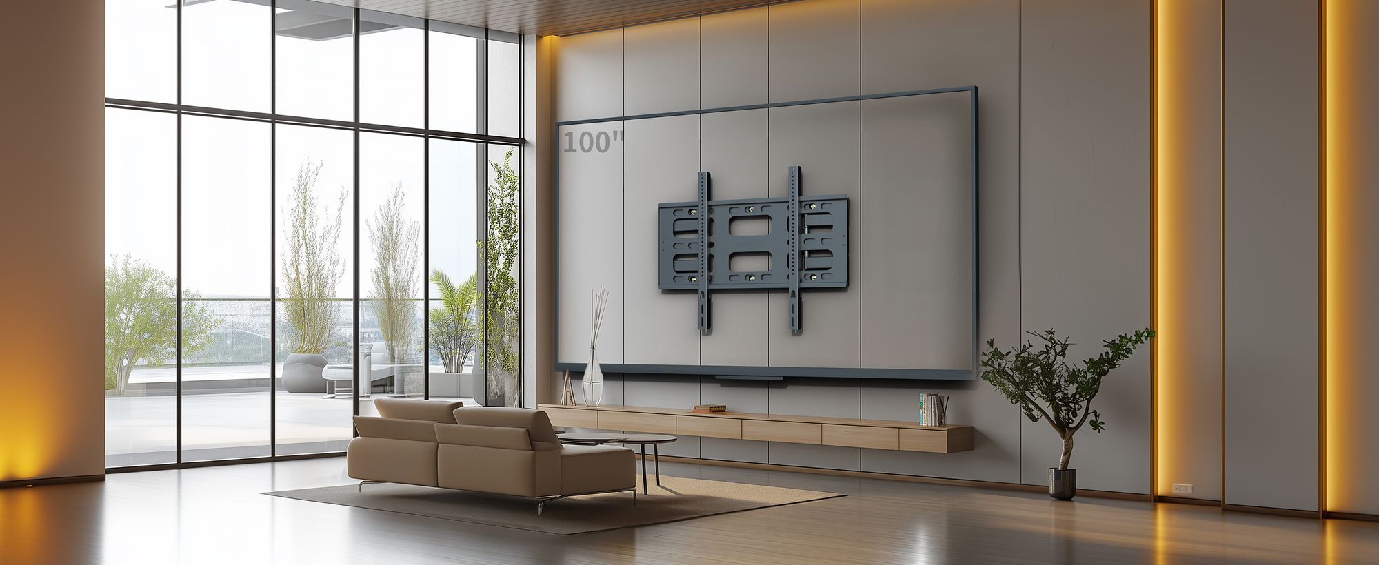 WISFOR Extra Stabil TV Wandhalterung Schwenkbar Ausziehbar für 55" - 100" Zoll Fernseher bis zu 120kg, Max VESA 800 x 600mm, vormontierte TV Halterung