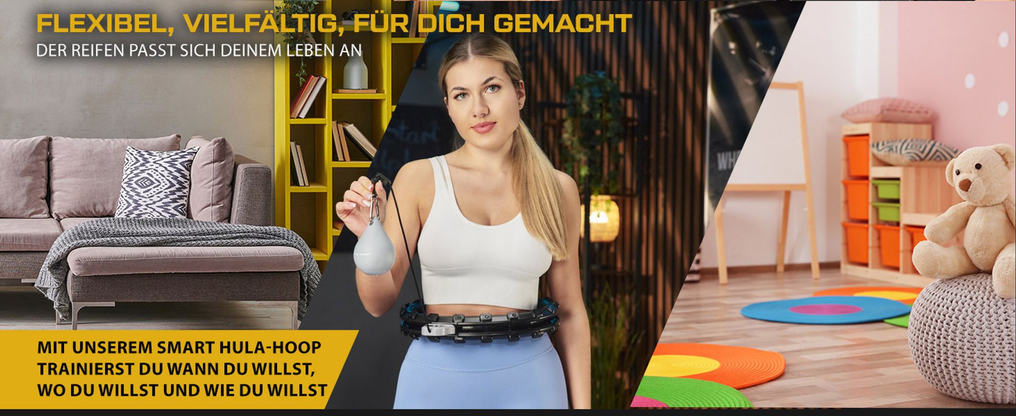 TREX SPORT Smart Hula Hoop Reifen mit Zähler TX-020CHH | Fitnessreifen mit LCD Display, 400g Gewicht, 24 Segmente, 360° Massage mit Noppen | Schwarz