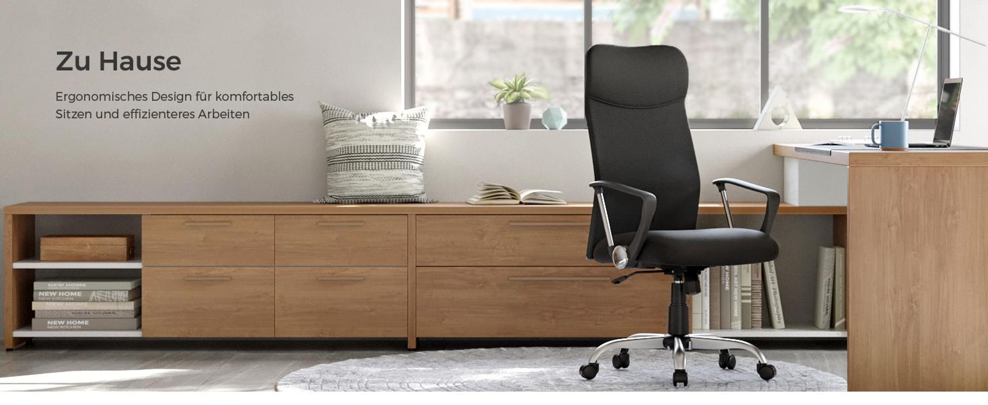 SONGMICS Bürostuhl, ergonomischer Schreibtischstuhl, Drehstuhl, gepolsterter Sitz, höhenverstellbar und neigbar, bis 120 kg belastbar