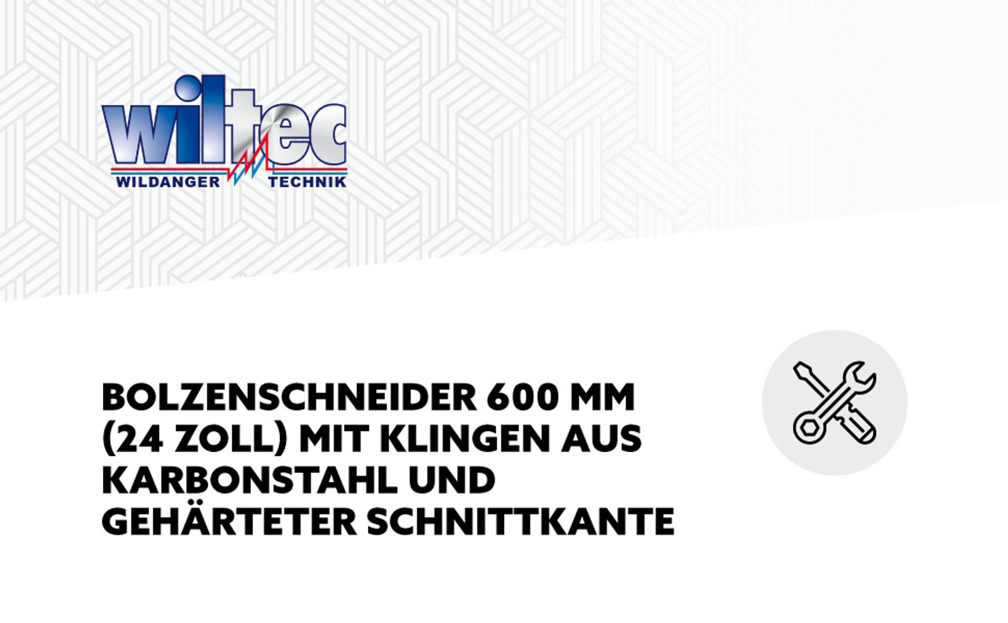 Wiltec Bolzenschneider 600 mm (24"), Bolzenschere mit gehärteter Backen, Stahl Seitenschneider, Kettenschneider