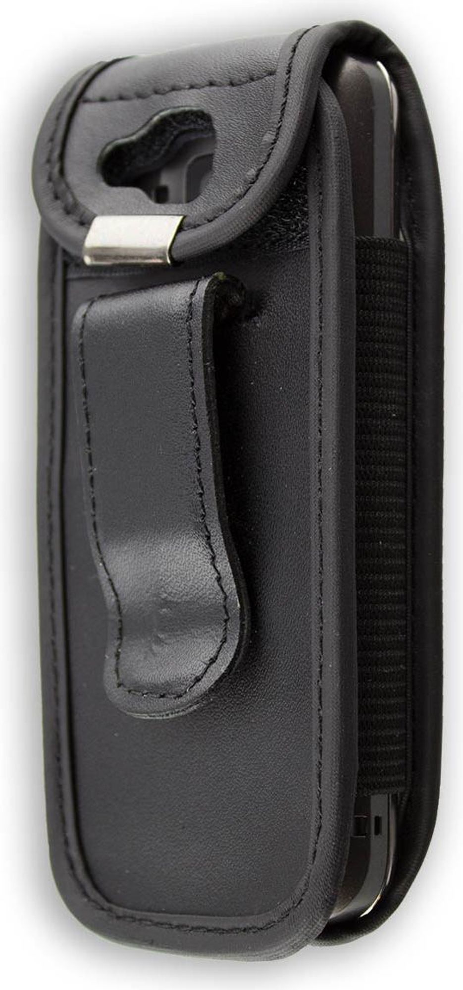 caseroxx Ledertasche mit Gürtelclip kompatibel mit Nokia C5-00 C 5 aus Echtleder, Tasche mit Gürtelclip und Sichtfenster  Bild 3