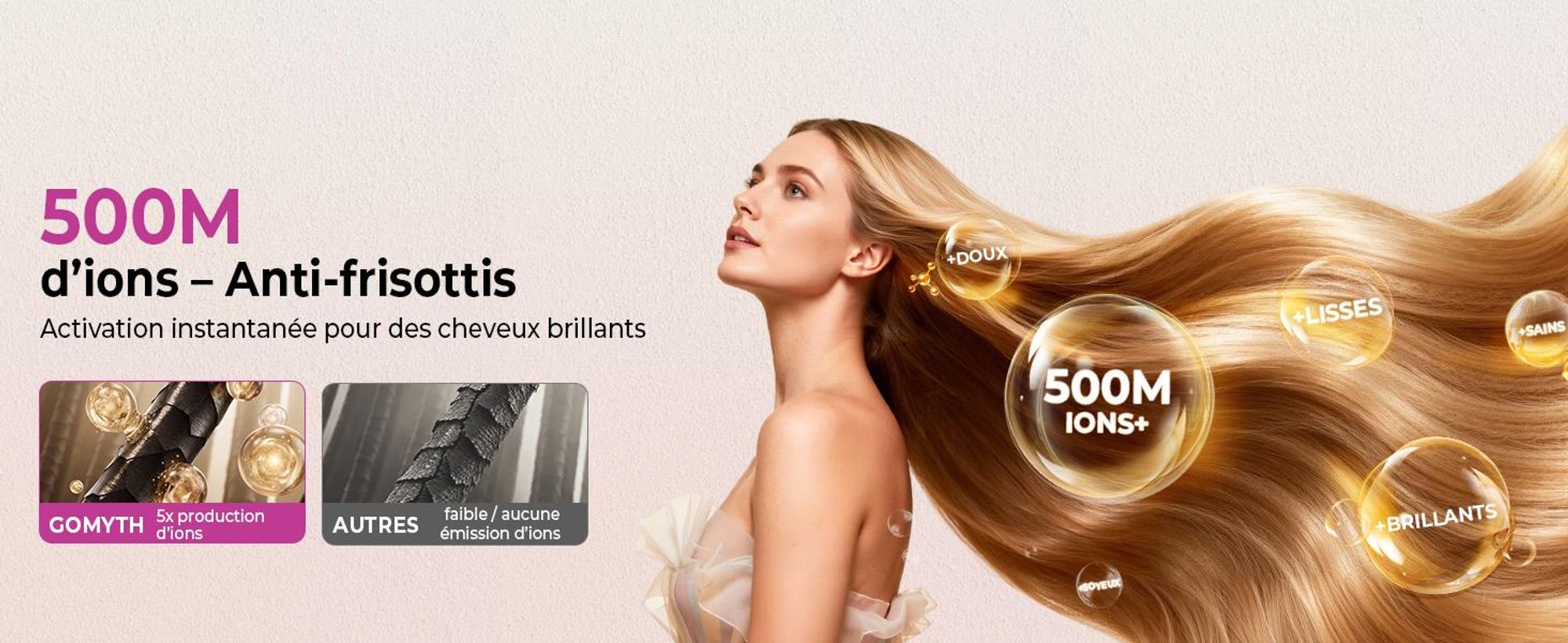 GOMYTH V1 – La brosse de coiffage 5-en-1 pour des résultats professionnels, directement chez vous