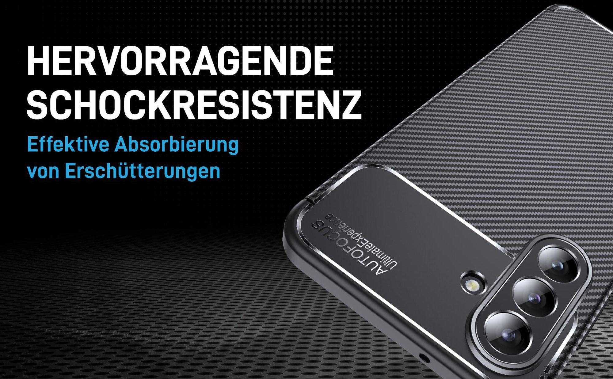 Schwarze Hülle für Samsung Galaxy A26 5G mit Aufprallschutz