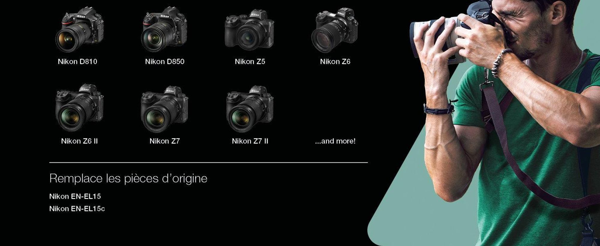 CELLONIC 2x Batterie pour Appareil photo Compatible avec Nikon D850, D750, ZR, EN-EL15c - (2000mAh, 7V)