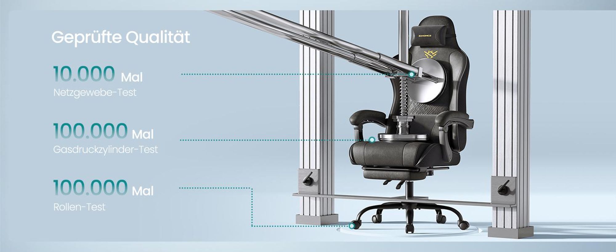 SONGMICS Gaming-Stuhl, Bürostuhl, Schreibtischstuhl, ergonomischer Gaming-Sessel