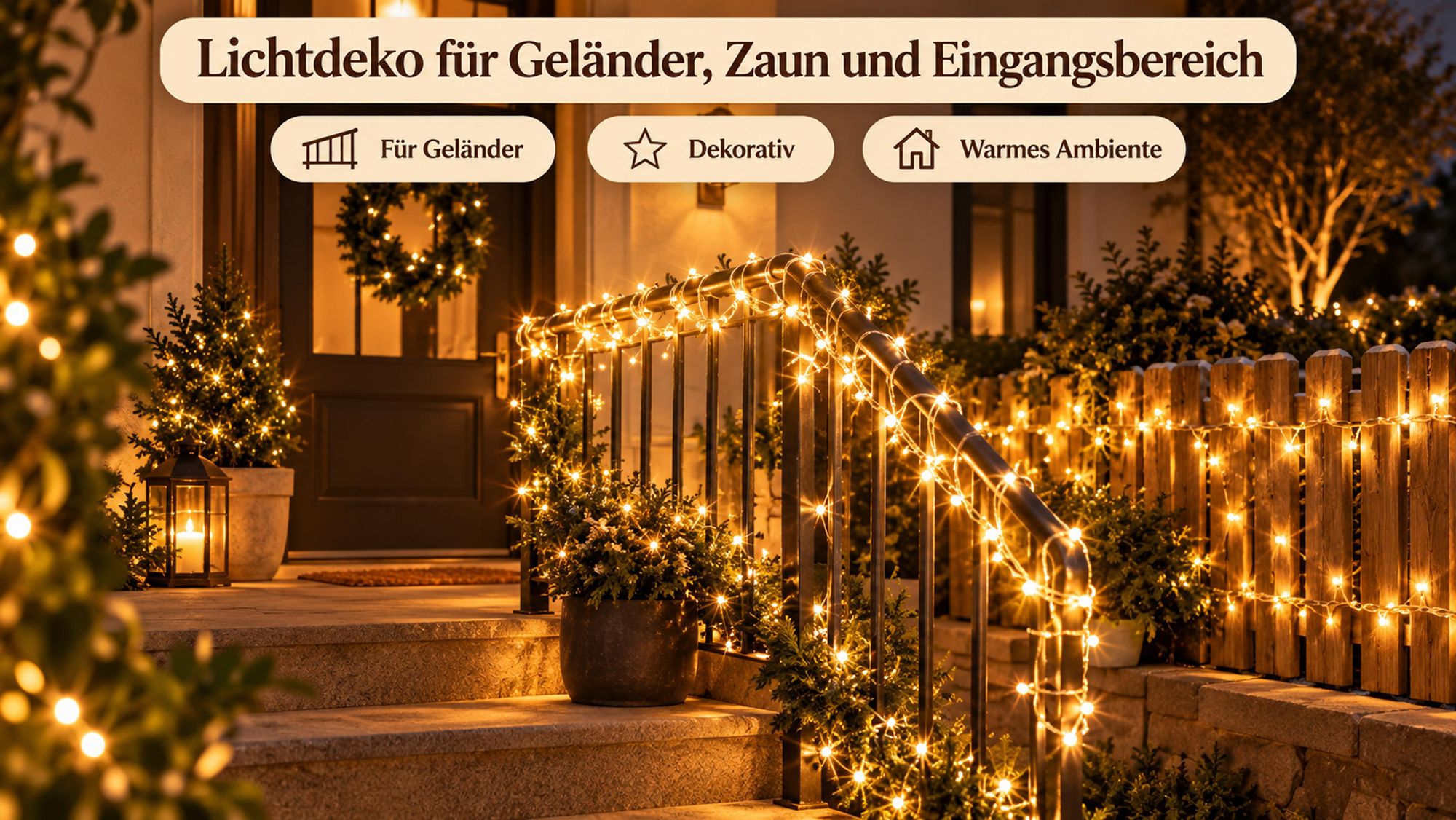 30M 300LEDs 8 Modi Lichterkette Strom, Timer, Merkfunktion, LED Weihnachten Lichterkette Party Deko Licht Weihnachtsbaum Garten Beleuchtung, Warmweiß