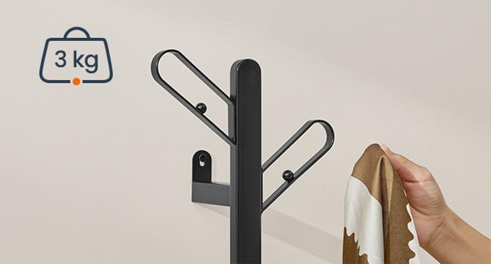 SONGMICS HOME Wandgarderobe 2er Set, Garderobe in Baum-Form, 7 Haken, für Kleidung