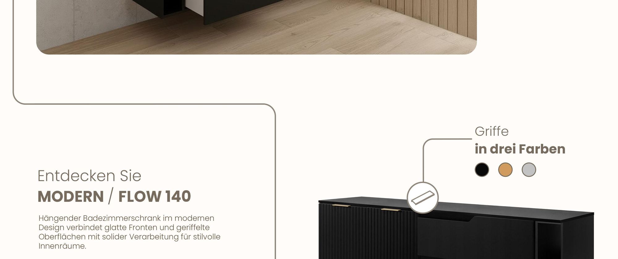 RODAN, Badmöbel, Badschrank, Badezimmermöbel, Badezimmer, MODERN, Waschbeckenunterschrank