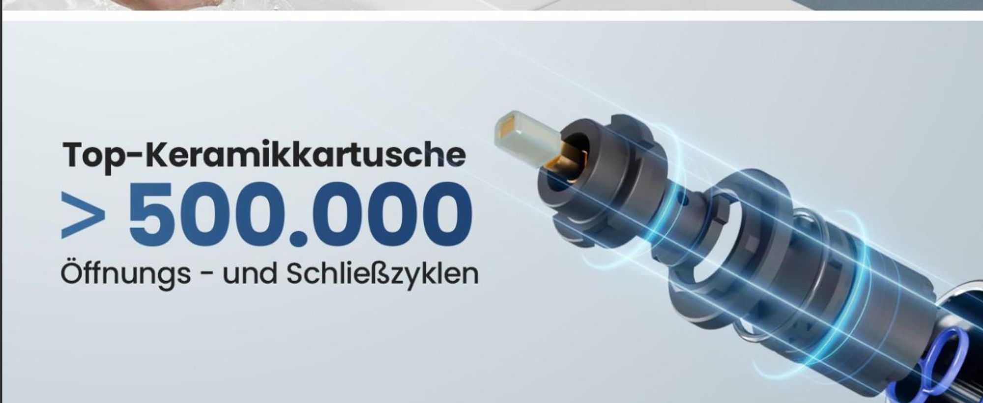 EMKE Wasserhahn Bad Chrom 195x173x46mm, Messing, Keramikkartusche, Badarmatur, Mischbatterie Waschbecken-Armatur, Waschtischarmatur